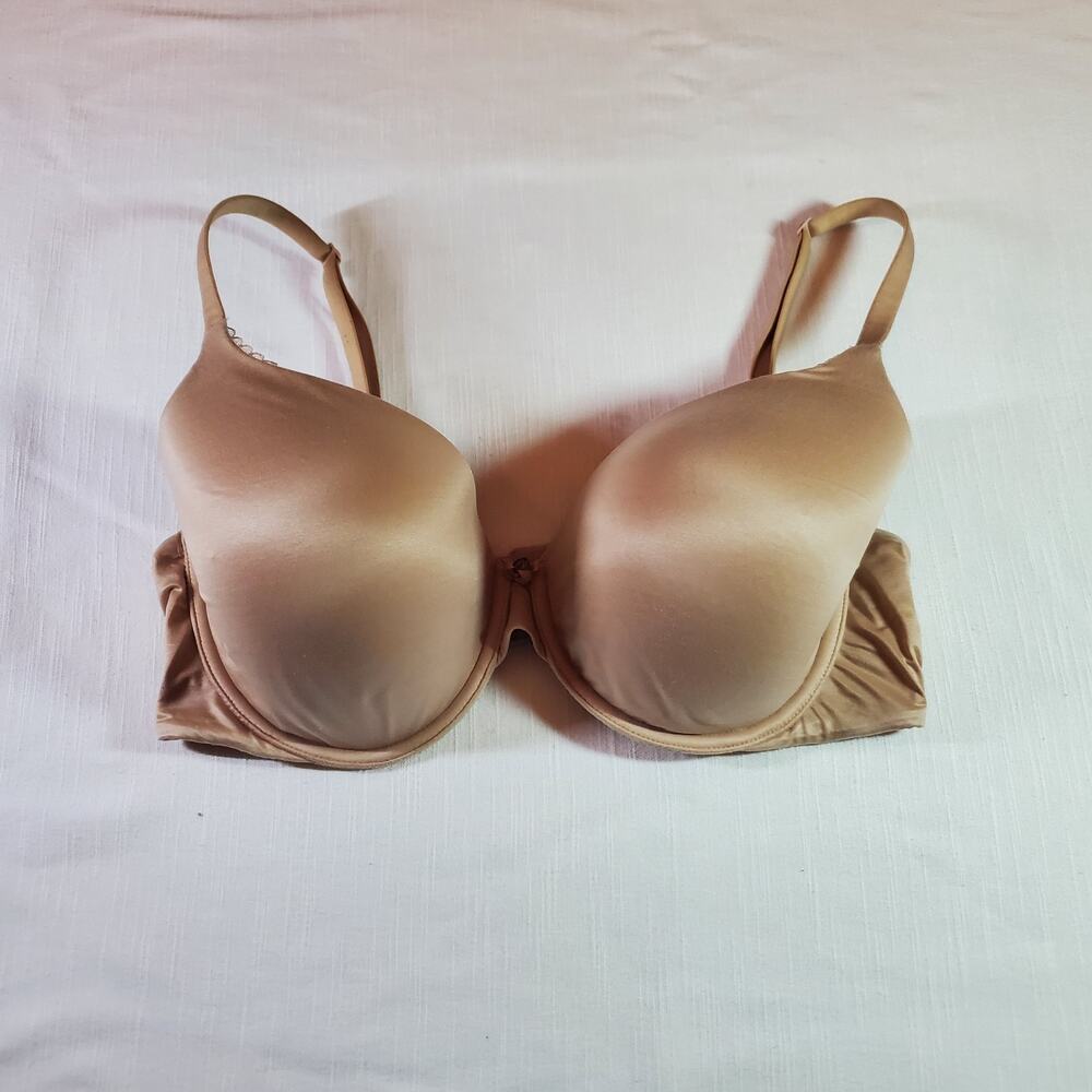 Victorias Secret Lined Perfect Coverage Bra Size 36DD Beige Full Coverage
